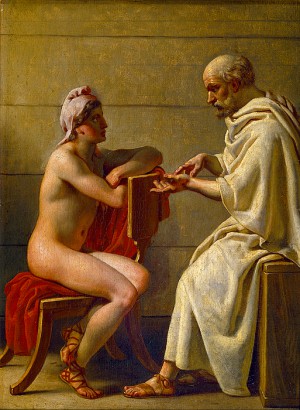 Szókratész és Alkibiadész –  Christoffer Wilhelm Eckersberg (1783–1853) festménye