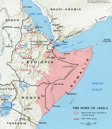 Szomáliak által lakott térségek Afrika szarvában