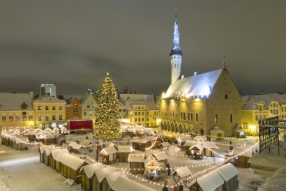 Karácsonyi hangulat a tallinni óvárosban