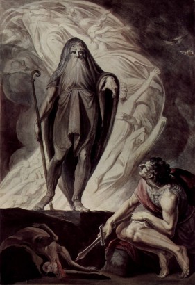 Teiresziasz megjelenik Odüsszeusznak – Johann Heinrich Füssli (1741–1825) festménye